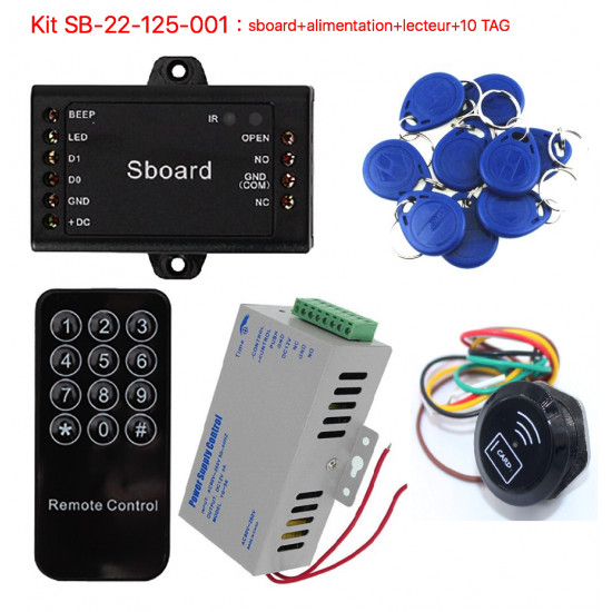kit de contrôleur d'accès SB-22-125-001 RFID 125KHZ